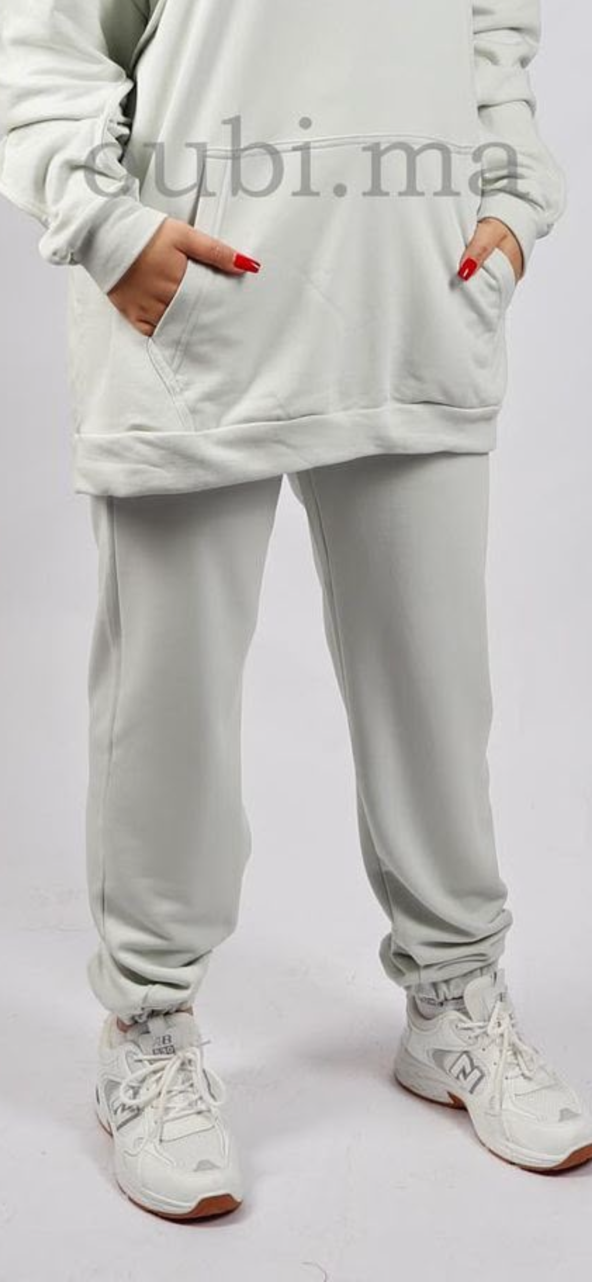 Jogger sport vert clair femme voilée - vue 4 - Oubi