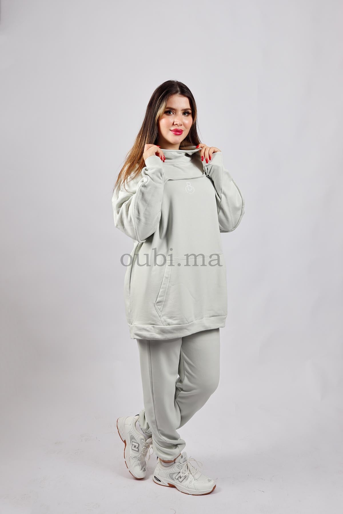 ENSEMBLE Hoodie + Jogging (Vert clair)