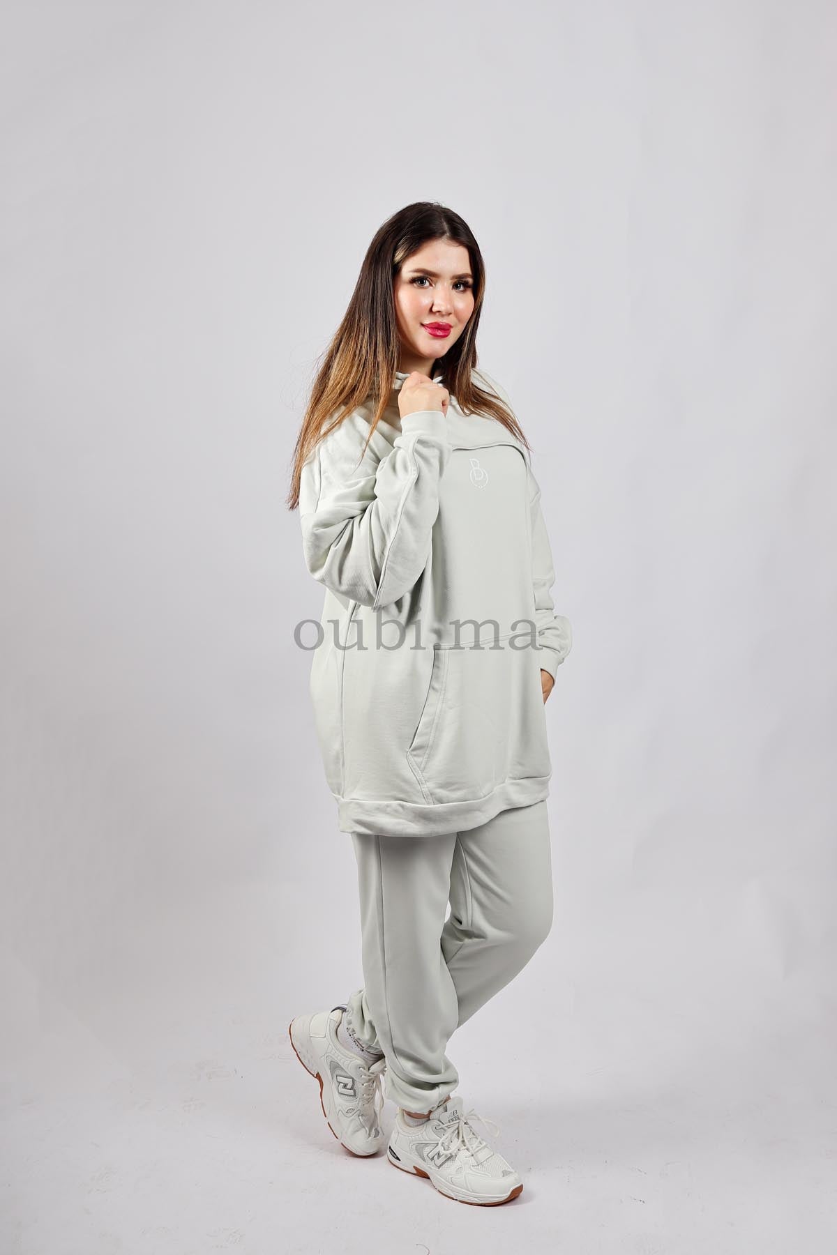 ENSEMBLE Hoodie + Jogging (Vert clair)
