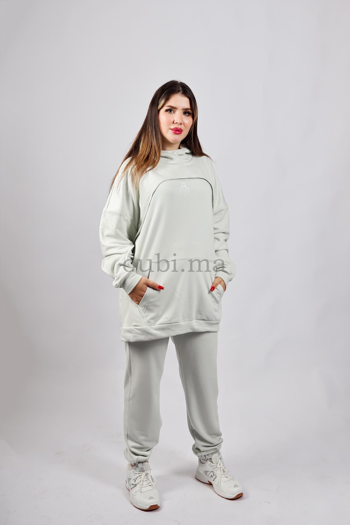 ENSEMBLE Hoodie + Jogging (Vert clair)