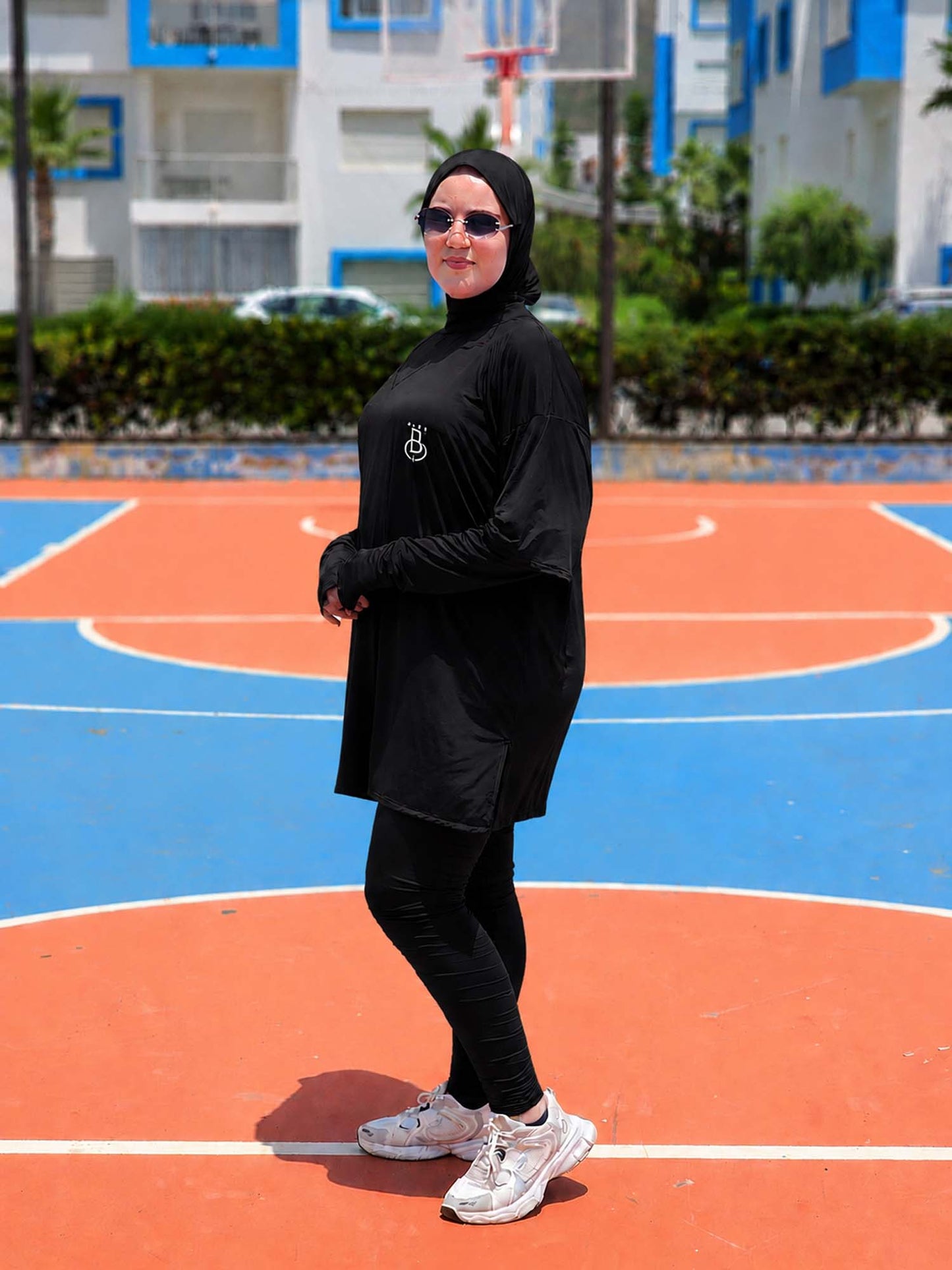 Ensemble Sport Femme Voilée | Tshirt Long + Legging – Oubi.ma