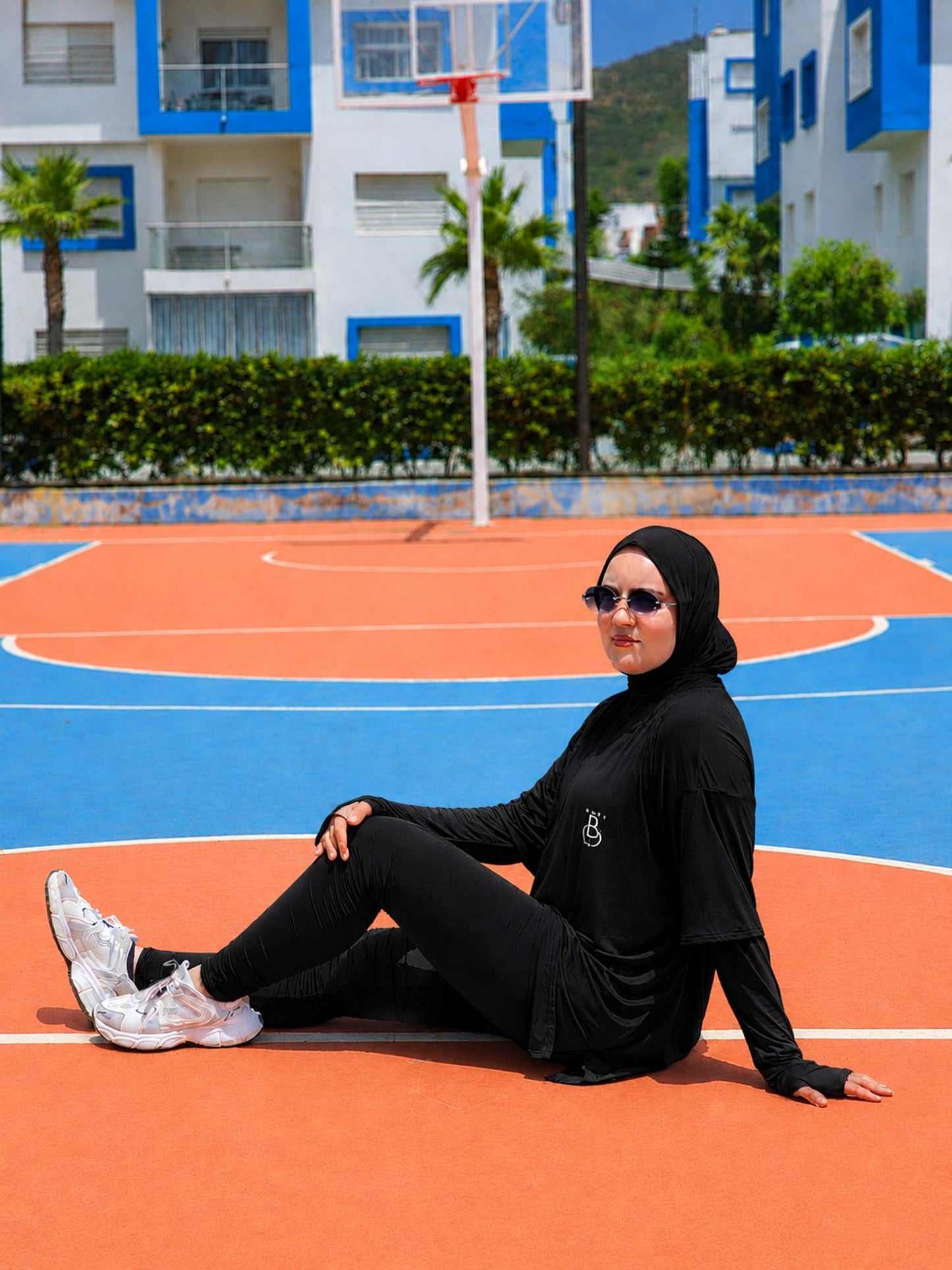Ensemble Sport Femme Voilée | Tshirt Long + Legging – Oubi.ma