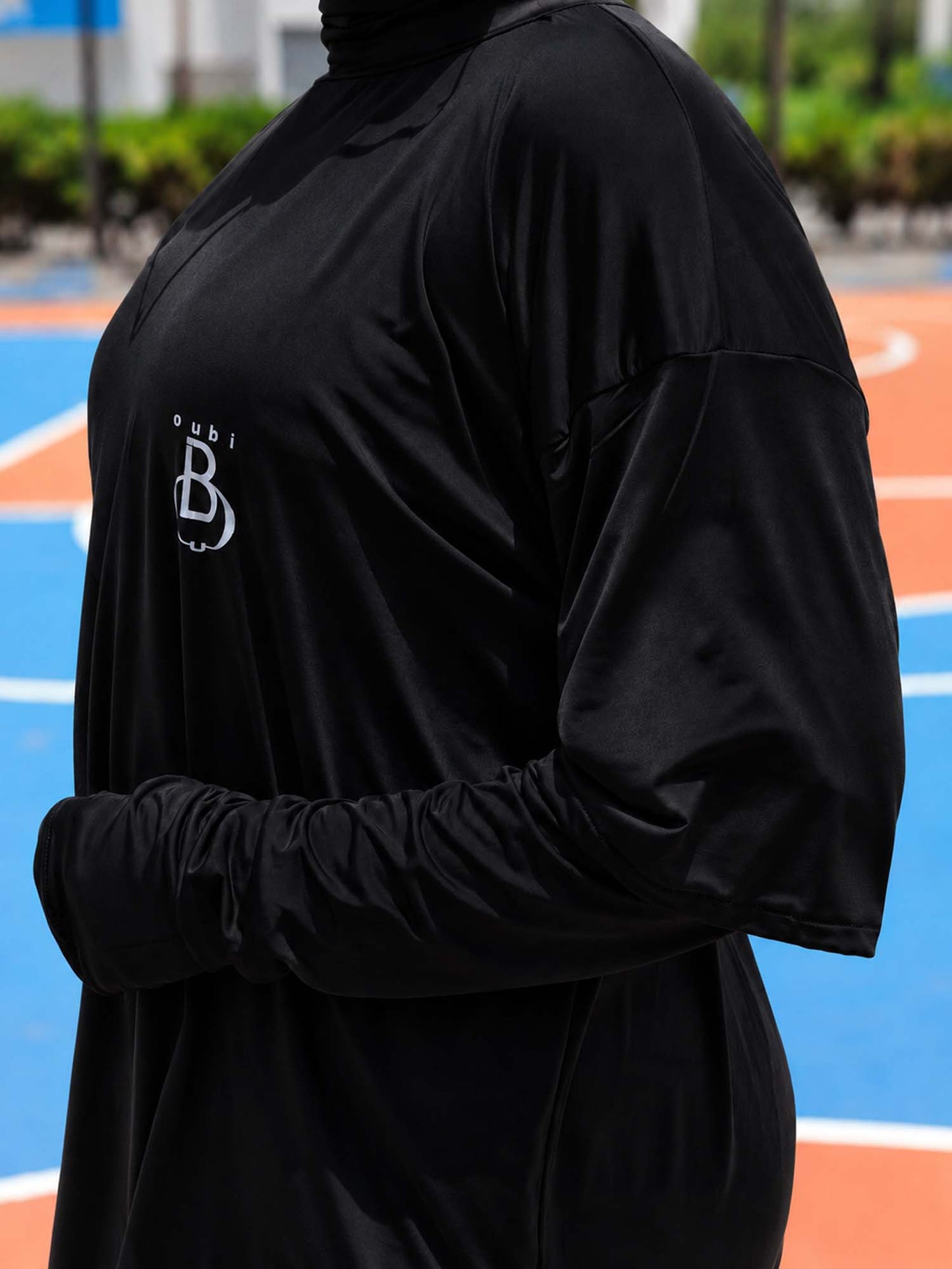 T-Shirt Sport Long — Noir