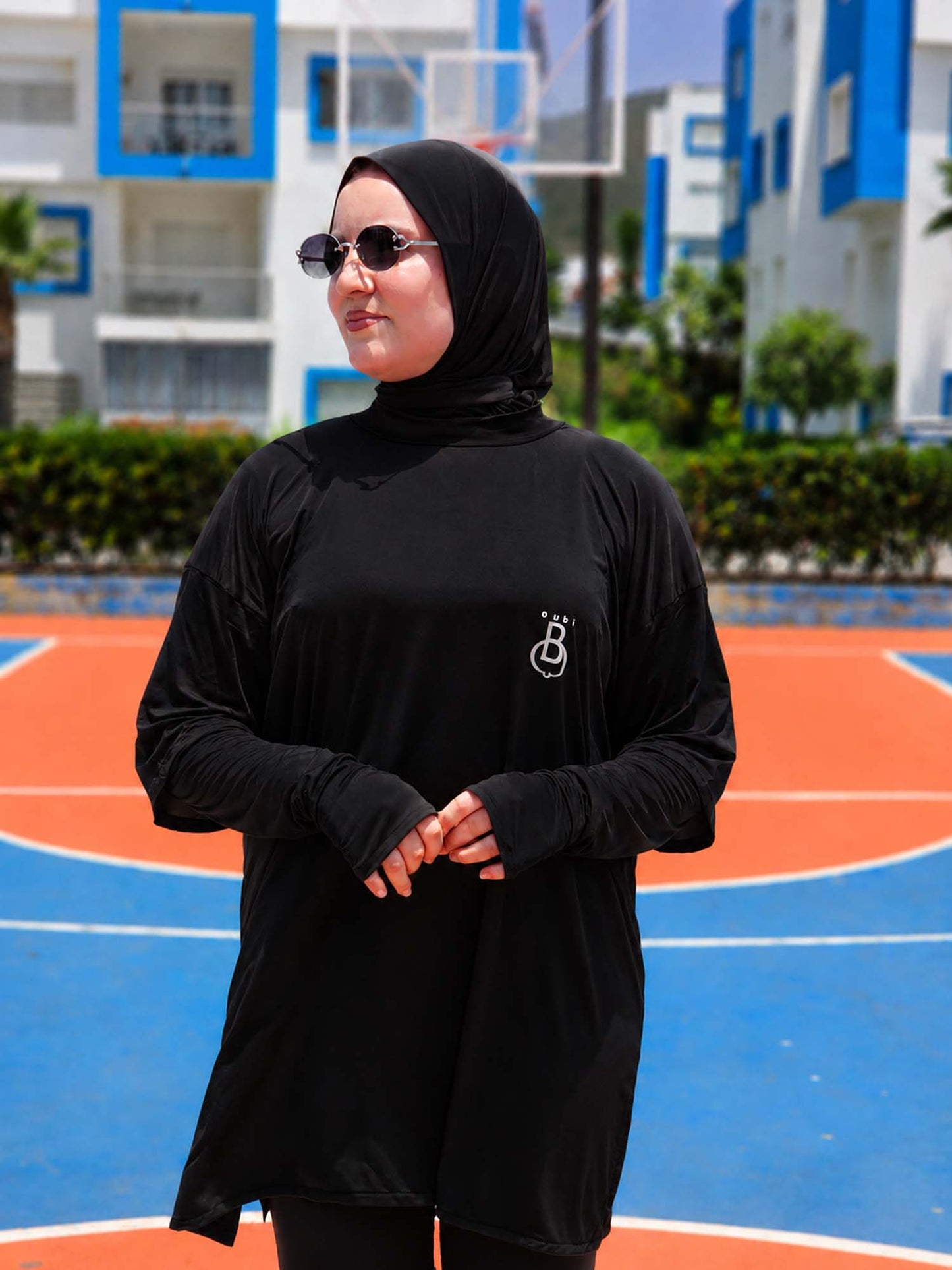 T-Shirt Sport Long — Noir