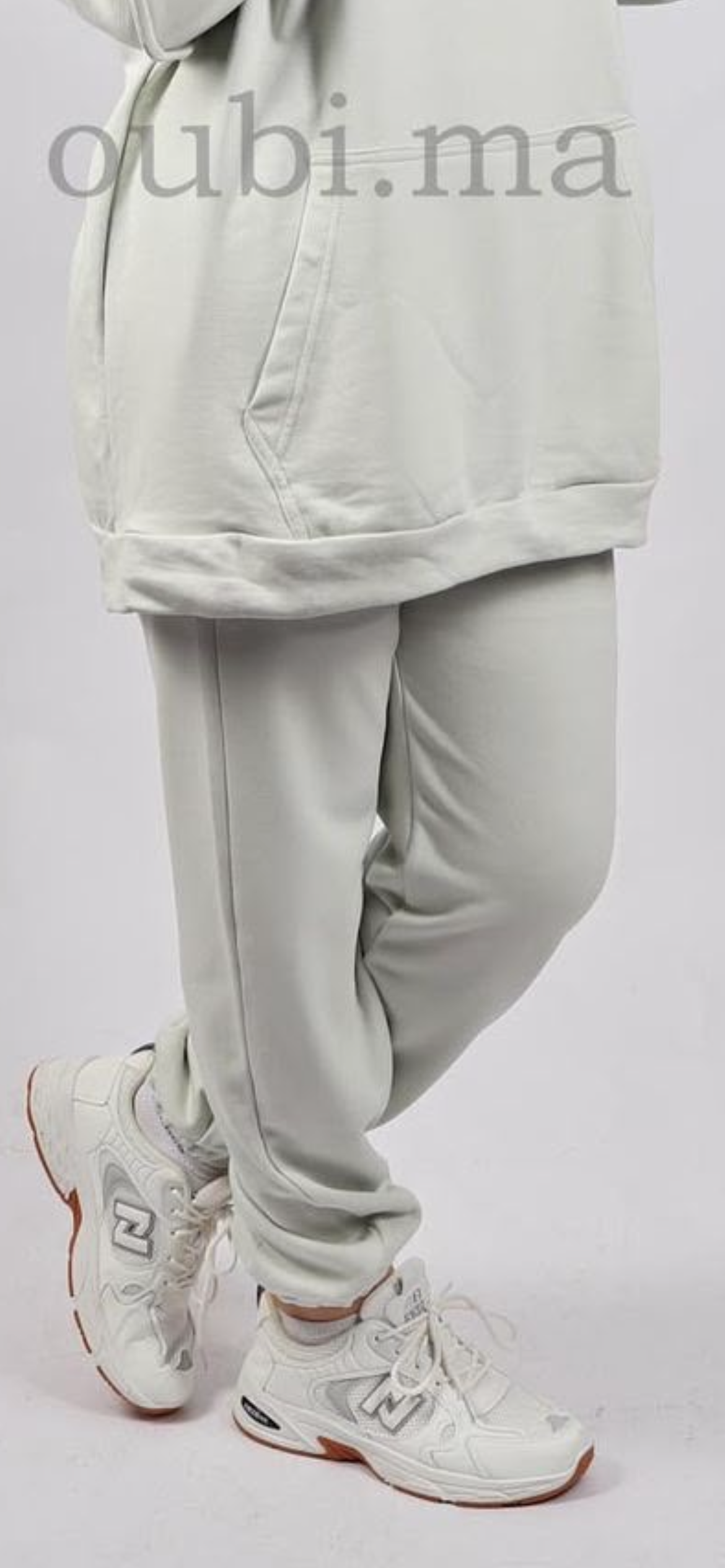 Jogger sport vert clair femme voilée - vue 2 - Oubi