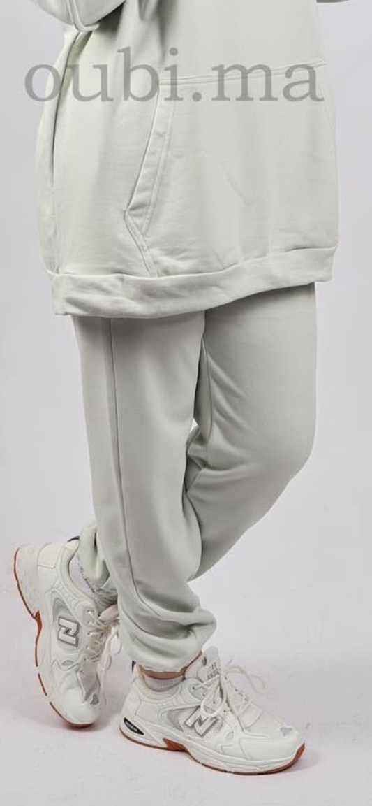 Jogger sport vert clair femme voilée - vue 2 - Oubi