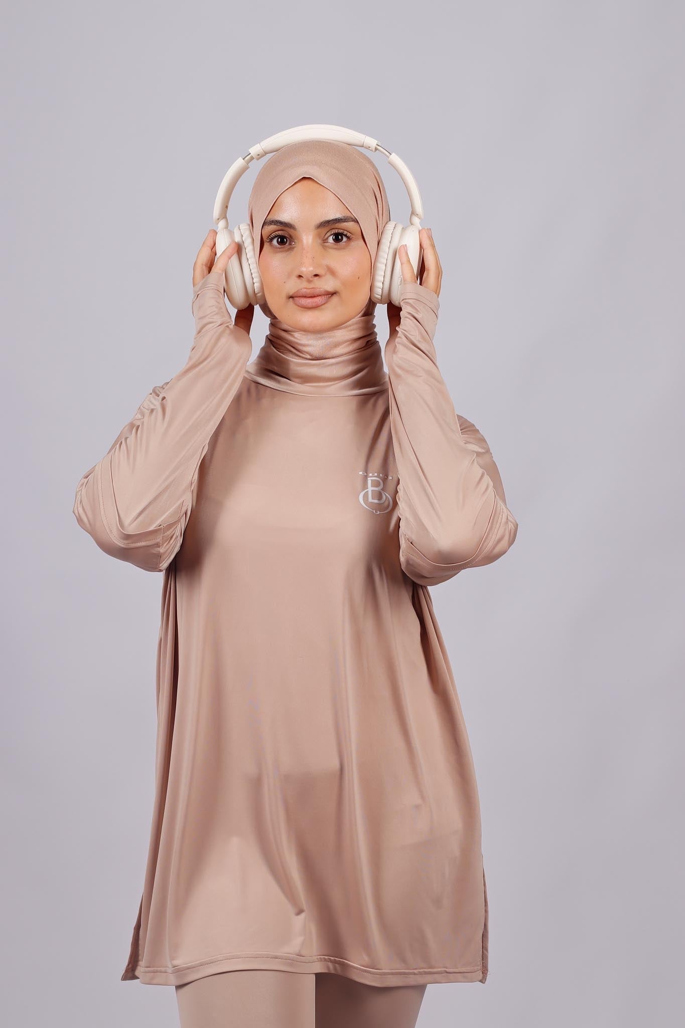T-Shirt Sport Long Beige - vue 1
