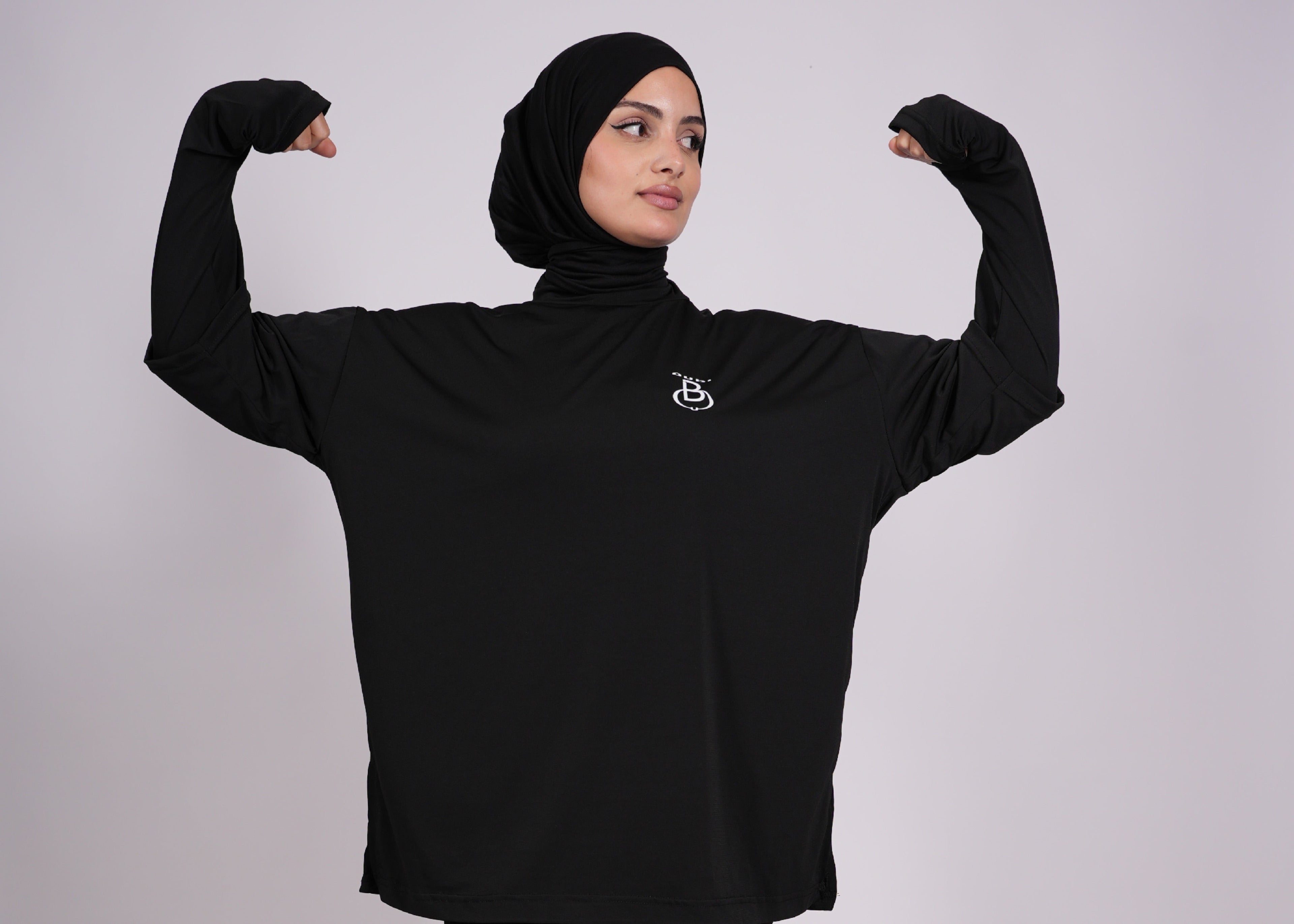 T-Shirt Sport Long Noir - vue 1